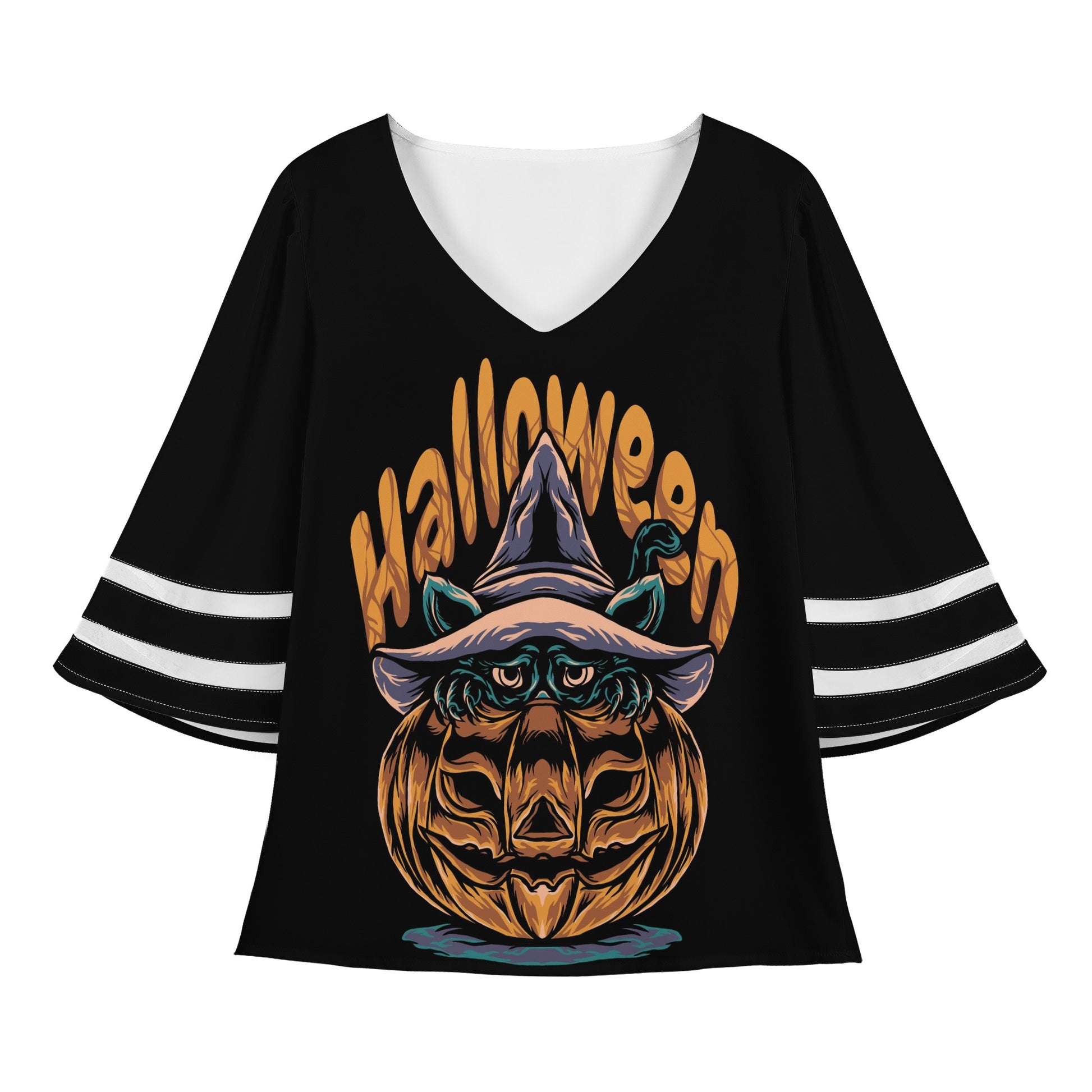 Halloween 2022 Women Puff Sleeve Blouse - Luxtrini, LLC