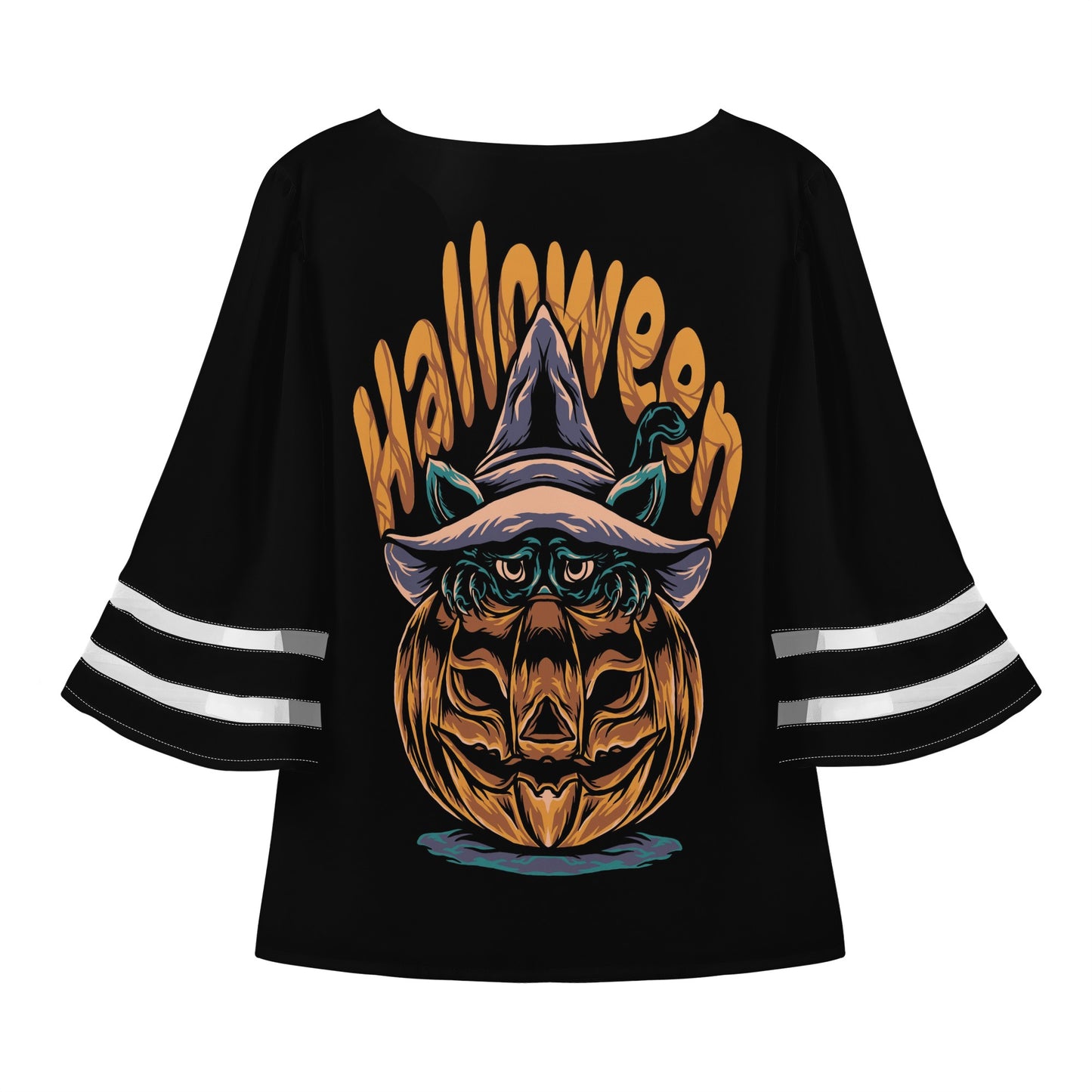 Halloween 2022 Women Puff Sleeve Blouse - Luxtrini, LLC