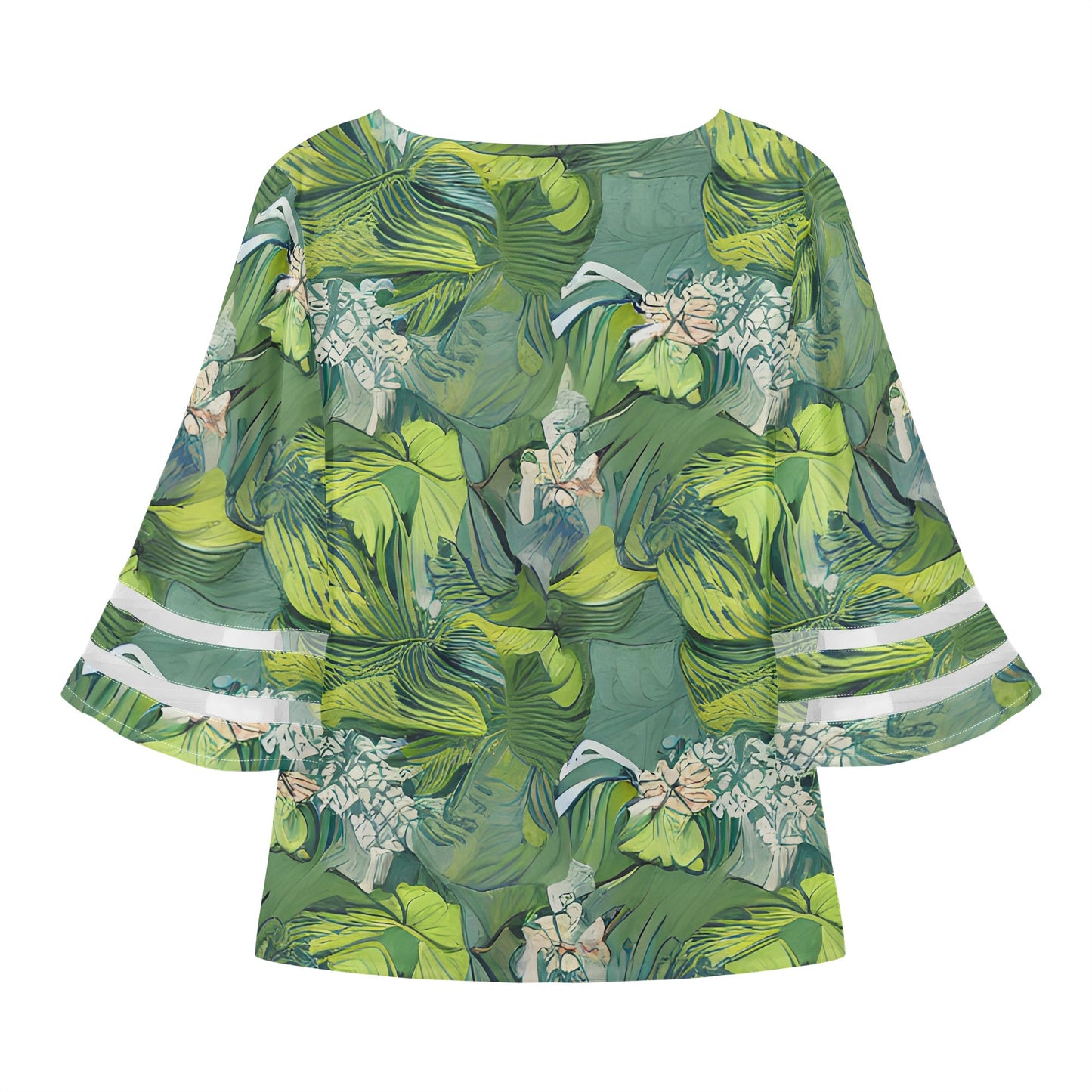 American Lotus Women Puff Sleeve Blouse - Luxtrini, LLC