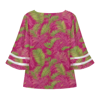 Sago Palms Women Puff Sleeve Blouse