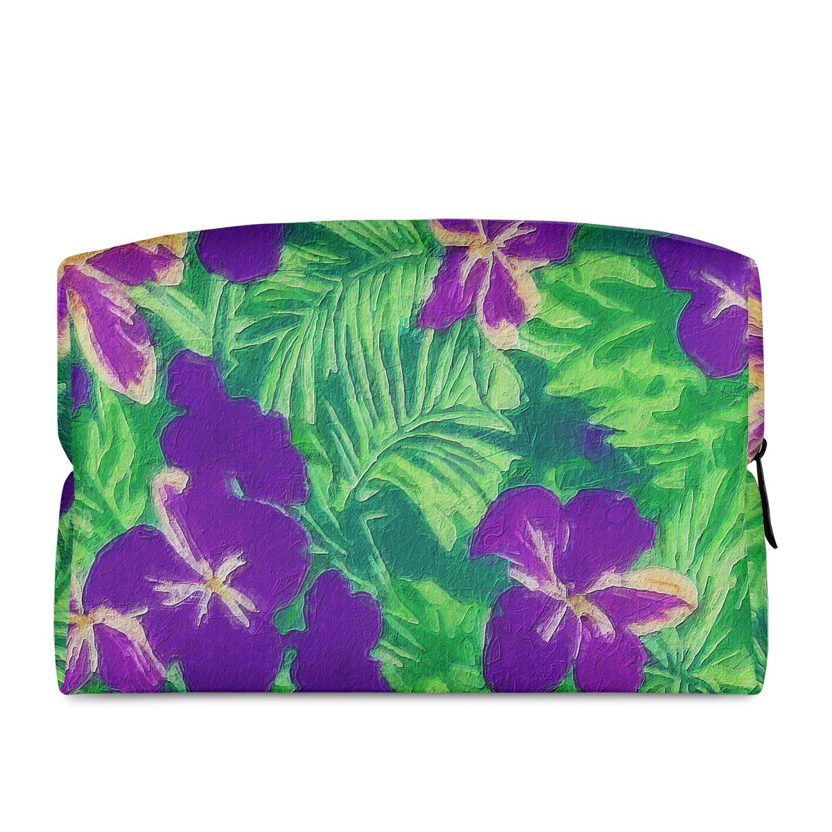 Blue Flag Iris on Green Cosmetic Bags - Luxtrini, LLC