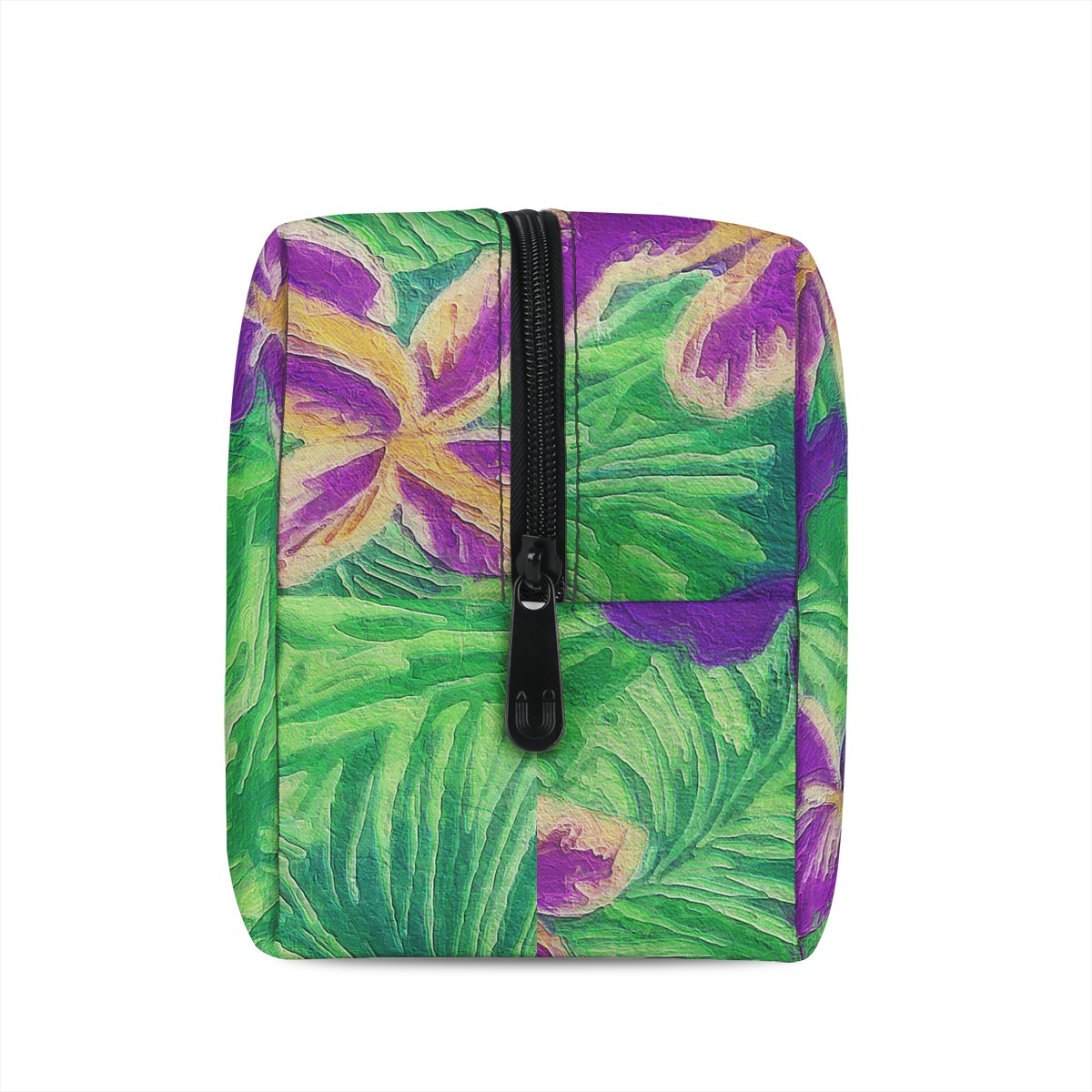 Blue Flag Iris on Green Cosmetic Bags - Luxtrini, LLC