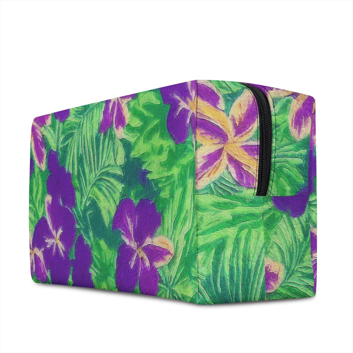 Blue Flag Iris on Green Cosmetic Bags - Luxtrini, LLC