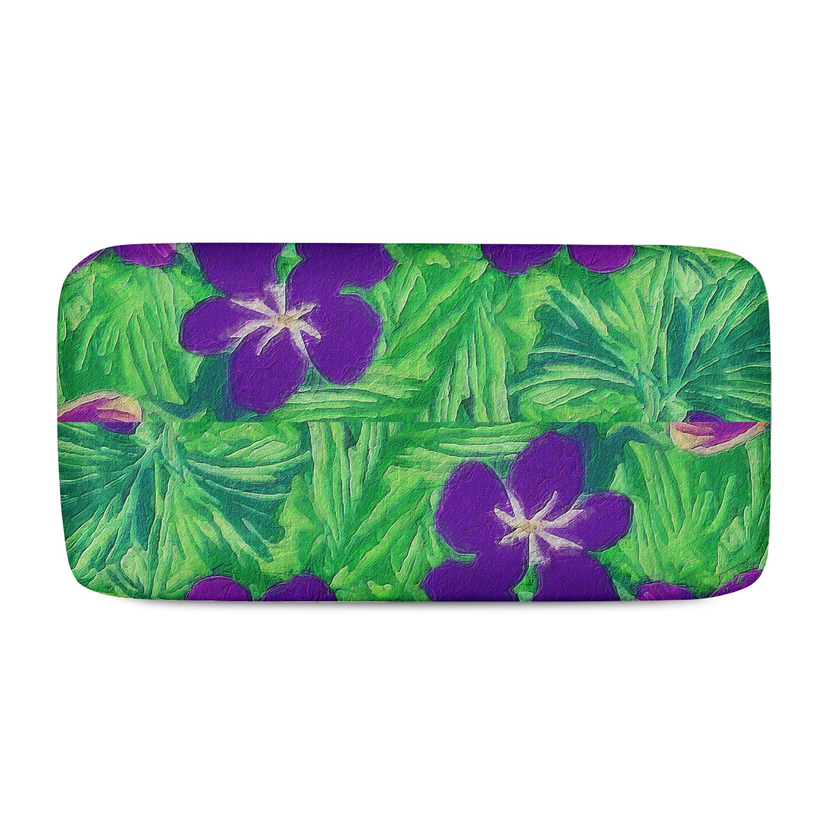 Blue Flag Iris on Green Cosmetic Bags - Luxtrini, LLC