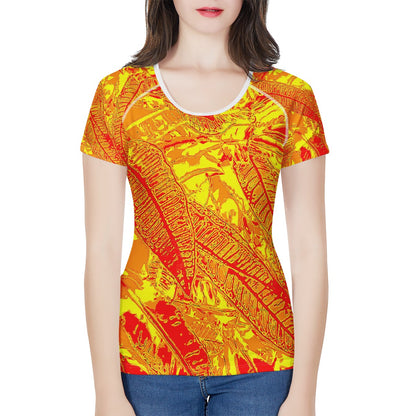 Orange Croton Women's All-Over Print T shirt