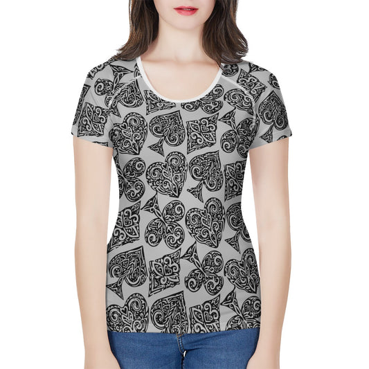 Poker Women's All-Over Print T shirt - Luxtrini, LLC