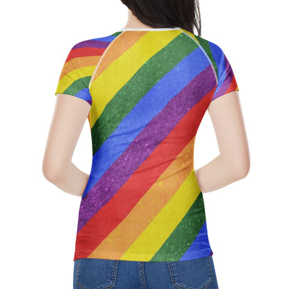 LGBT Pride Motif Pattern Women's All-Over Print T shirt