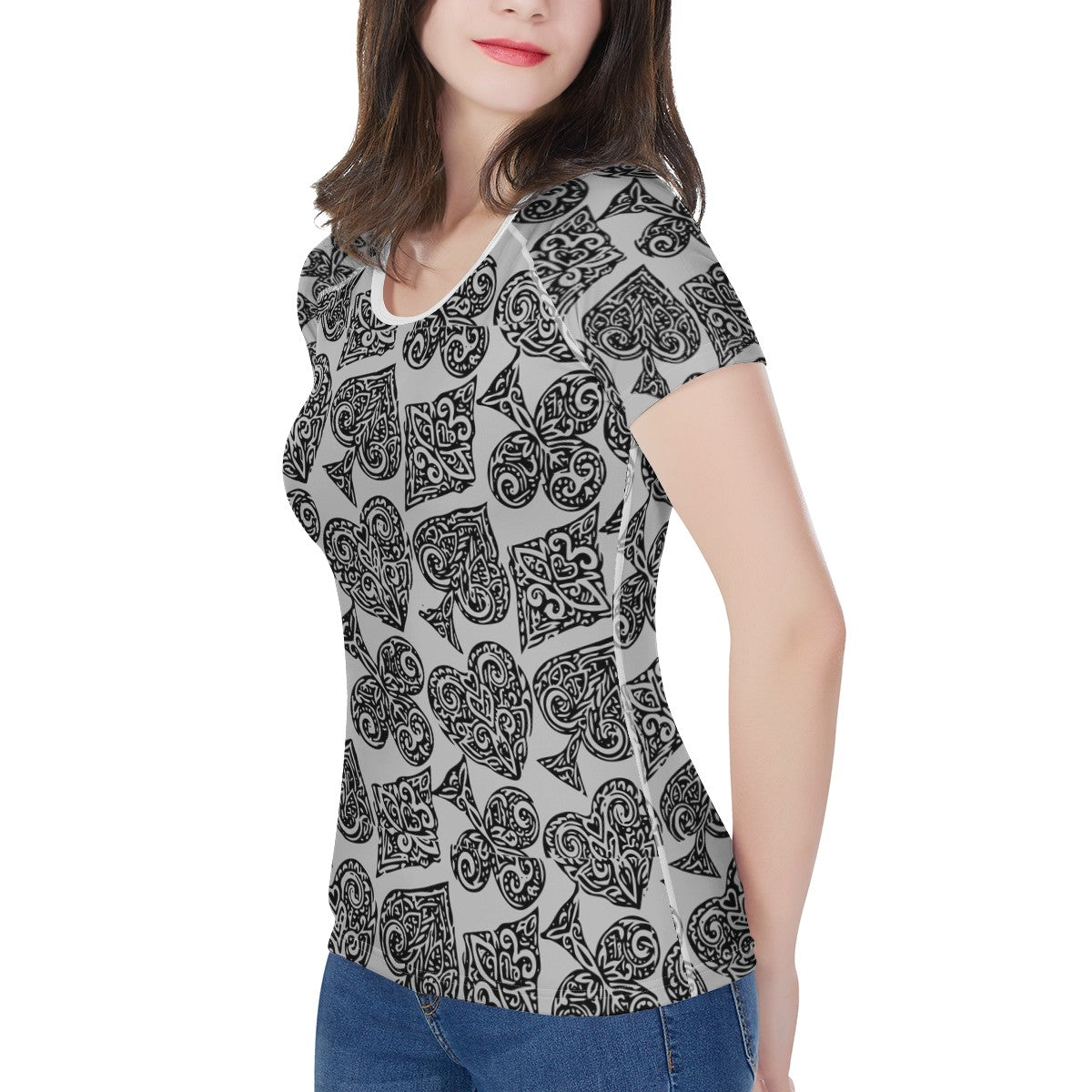 Poker Women's All-Over Print T shirt - Luxtrini, LLC