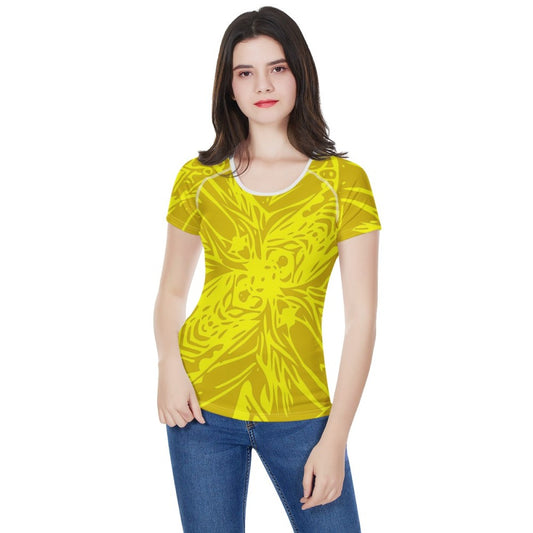 Yellow Fern Women's All-Over Print T shirt