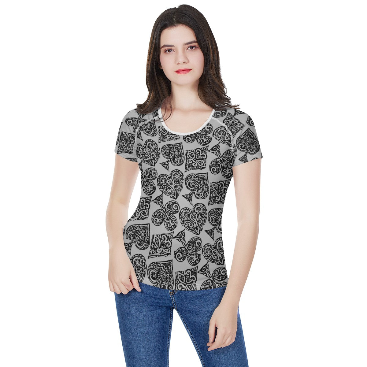 Poker Women's All-Over Print T shirt - Luxtrini, LLC