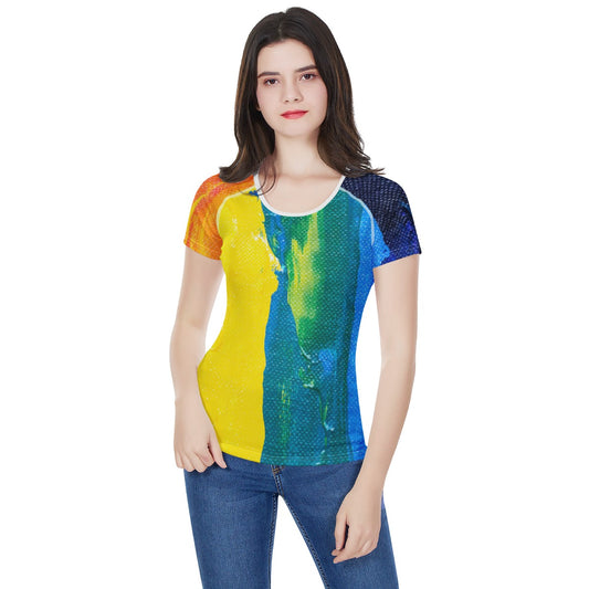 Rainbow Painting Women's All-Over Print T shirt