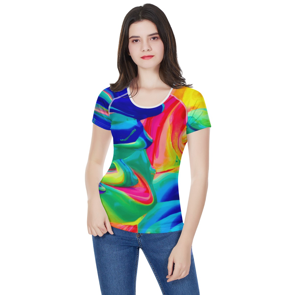 Rainbow Confusion Women's All-Over Print T shirt