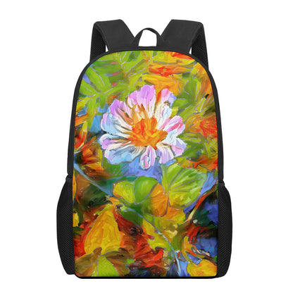 Petunia Flower Kids Black Chain Backpack