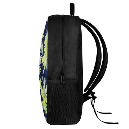 Palm Fronds - Lime Green and Black Kids Black Chain Backpack