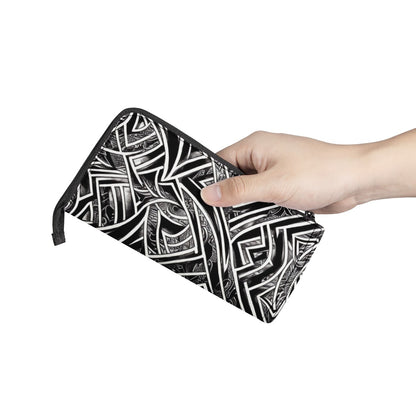 Black and White Polynesian Pencil Case