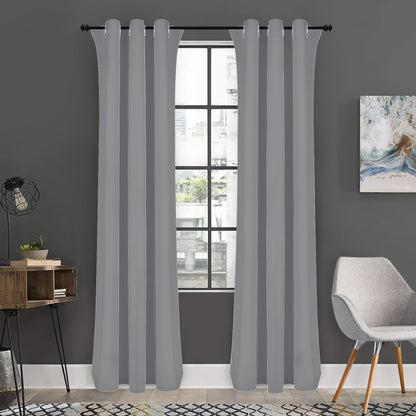 Silver Gray Long Curtains | Home Decor