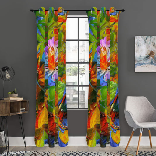 Petunia Flower Long Curtains | Home Decor