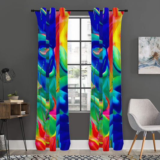 Rainbow Confusion Long Curtains | Home Decor