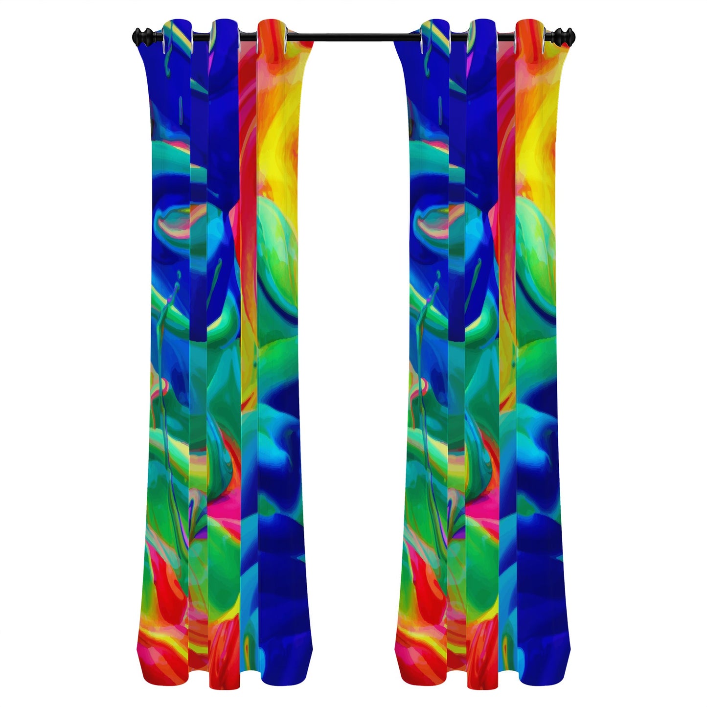 Rainbow Confusion Long Curtains | Home Decor