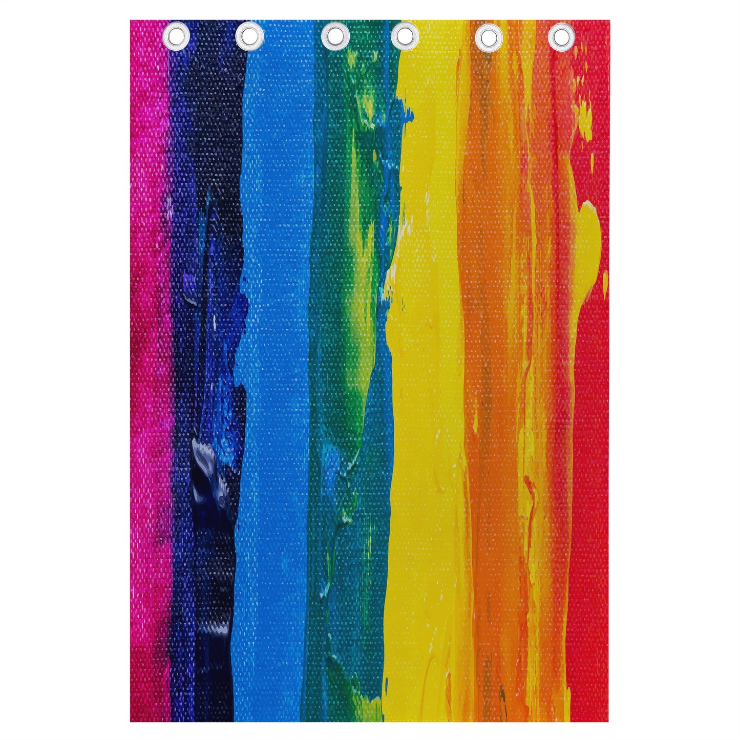 Rainbow Painting Long Curtains | Home Decor