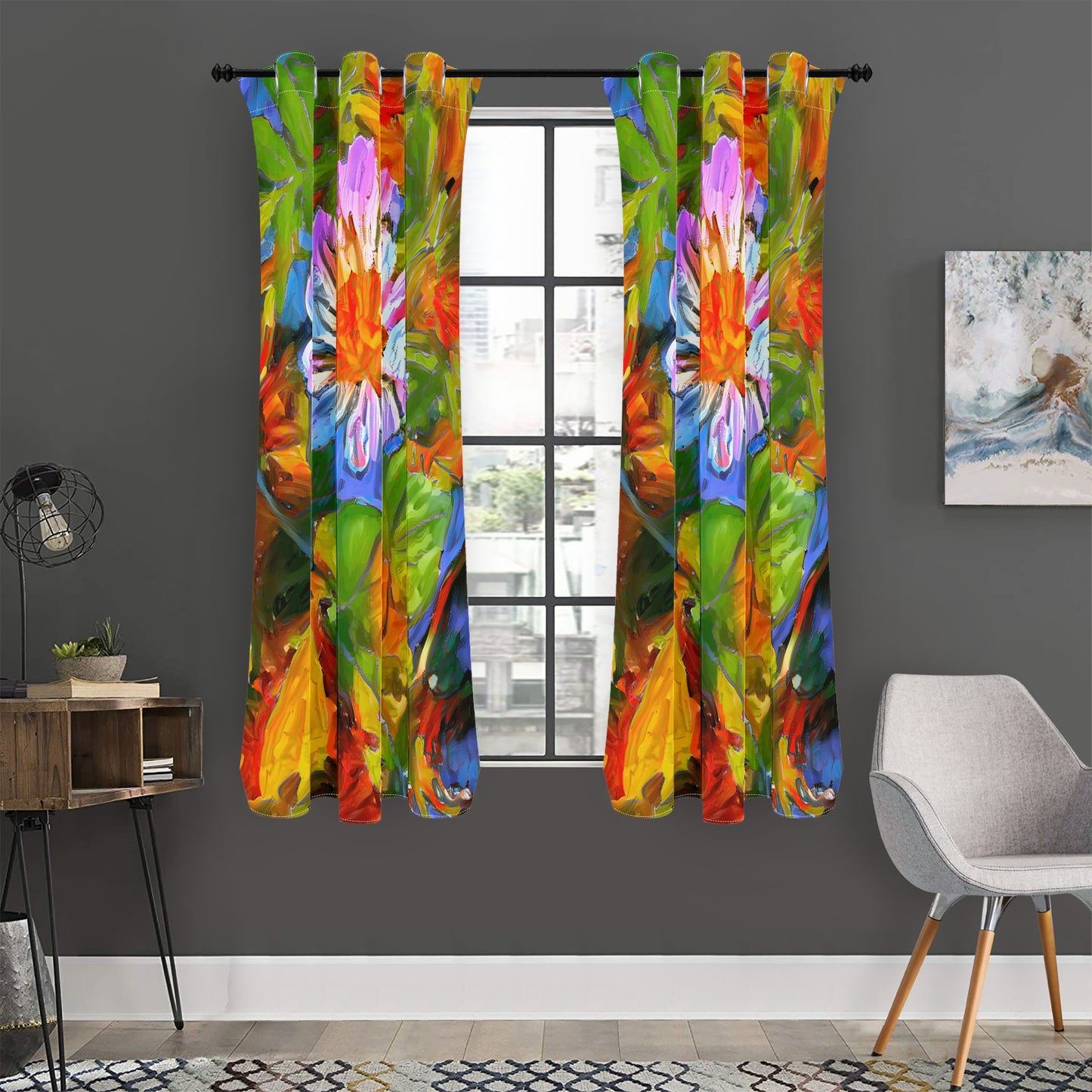 Petunia Flower Short Curtains | Home Decor