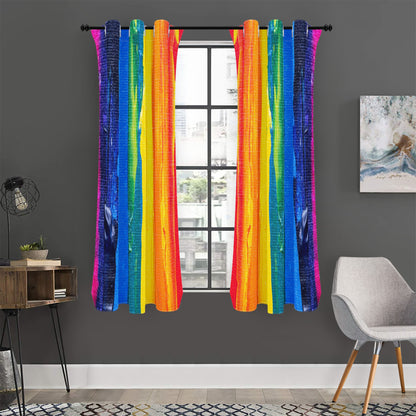 LGBT Rainbow Short Curtains | Home Decor