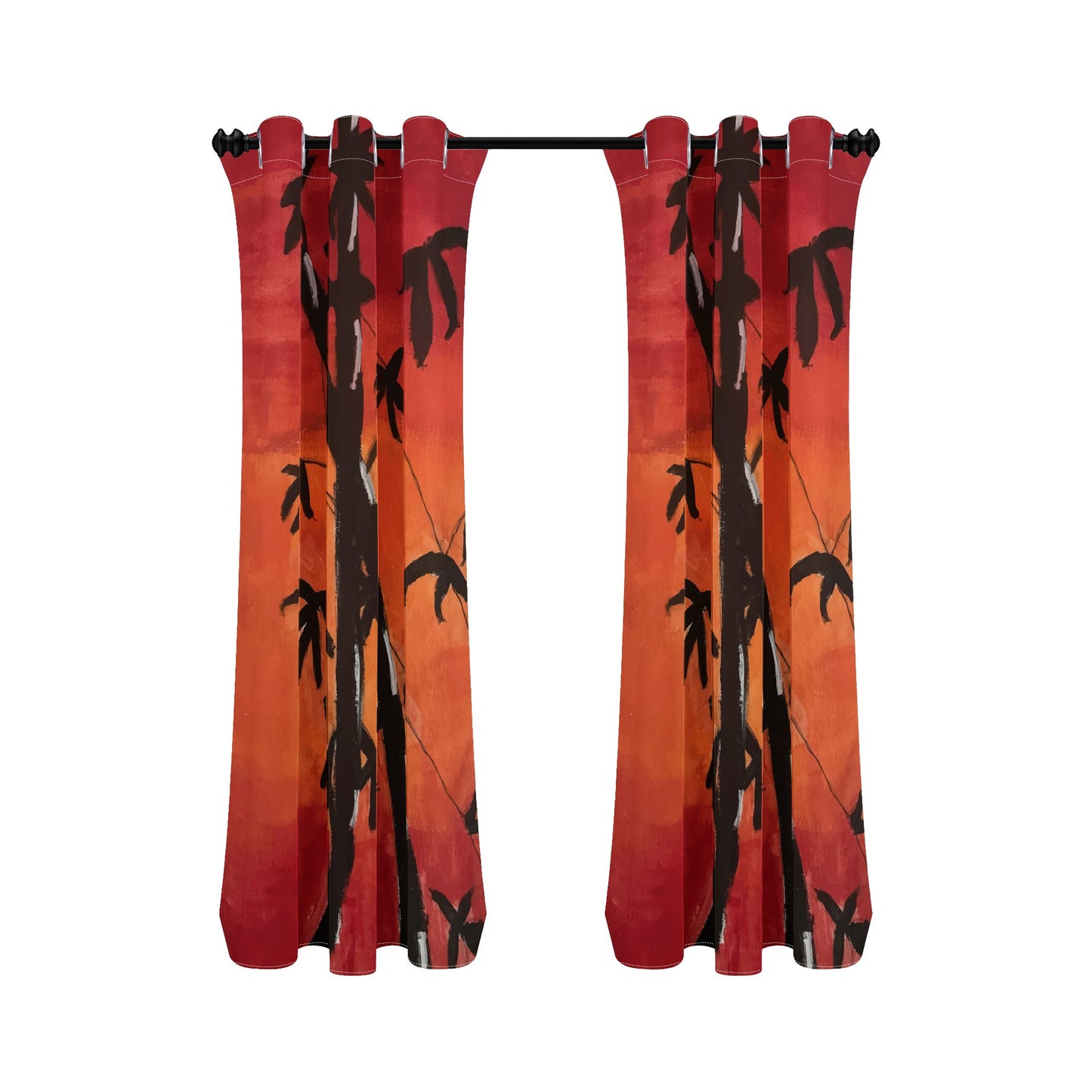 Bamboo at Sunset Short Curtains | Home Decor