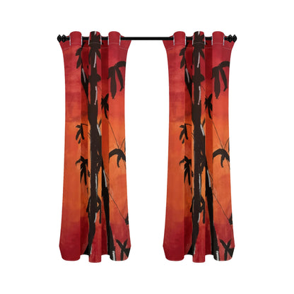 Bamboo at Sunset Short Curtains | Home Decor