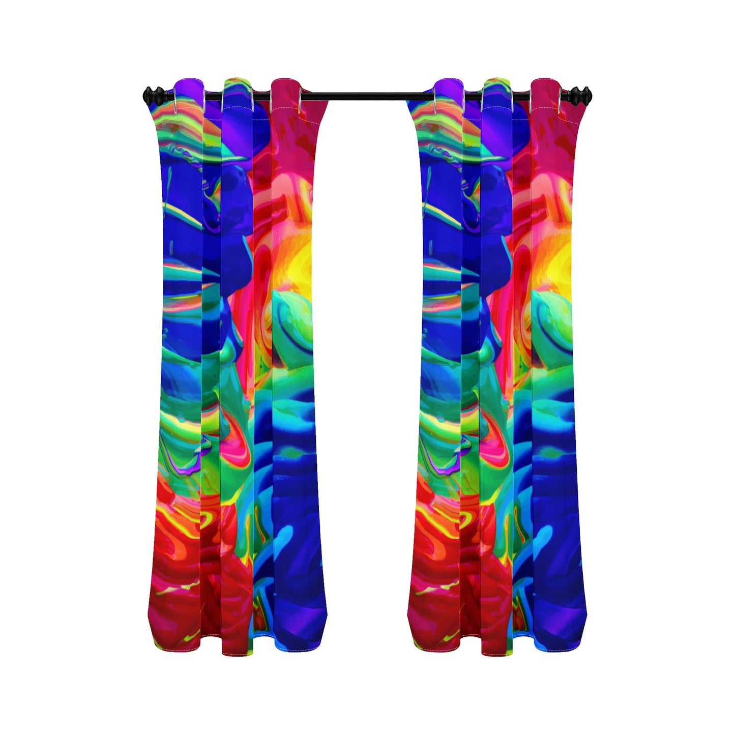 LGBTQ Rainbow Confusion Short Curtains | Home Decor