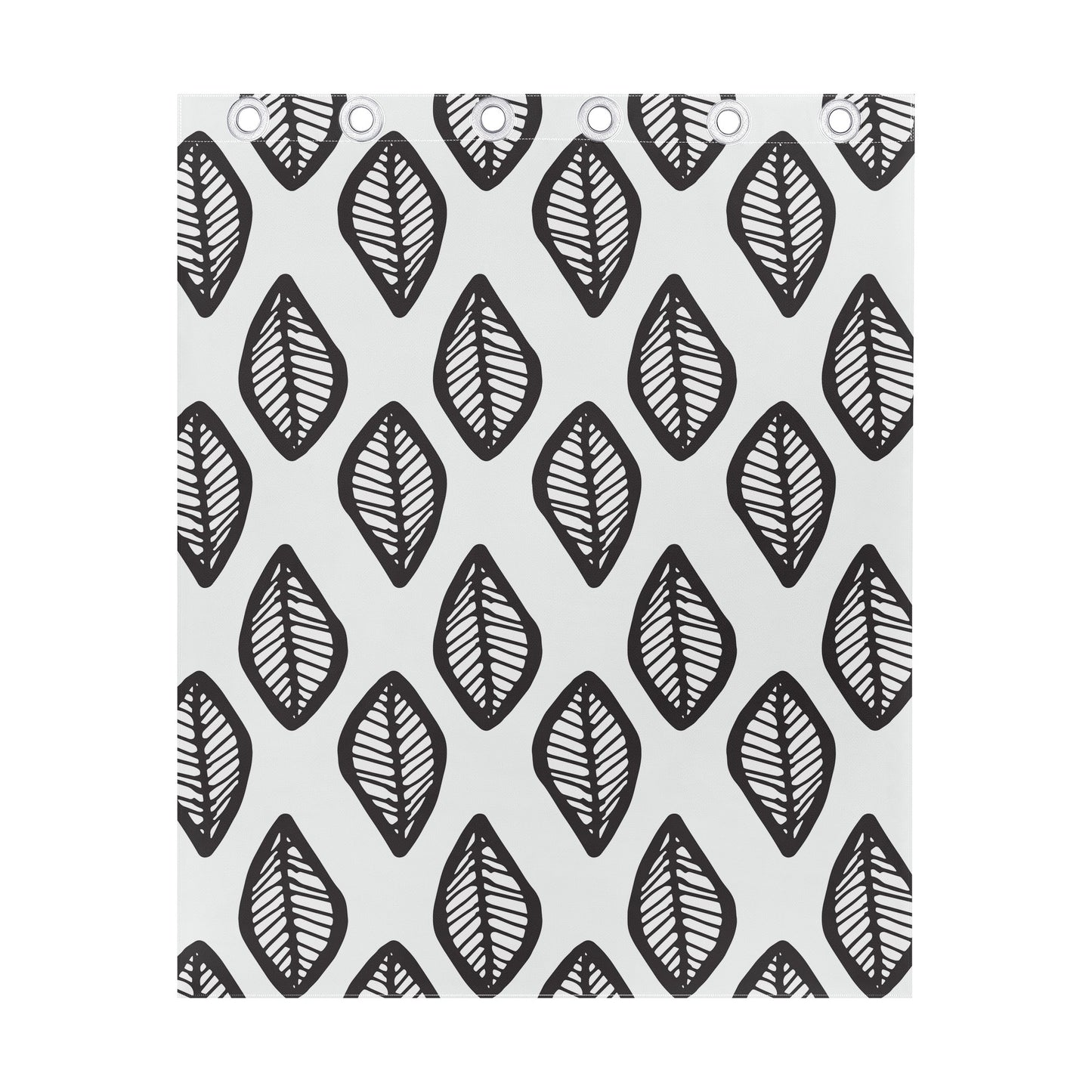 African | Ethnic | Mudcloth | #16 Black and White Short Curtains | Home Decor