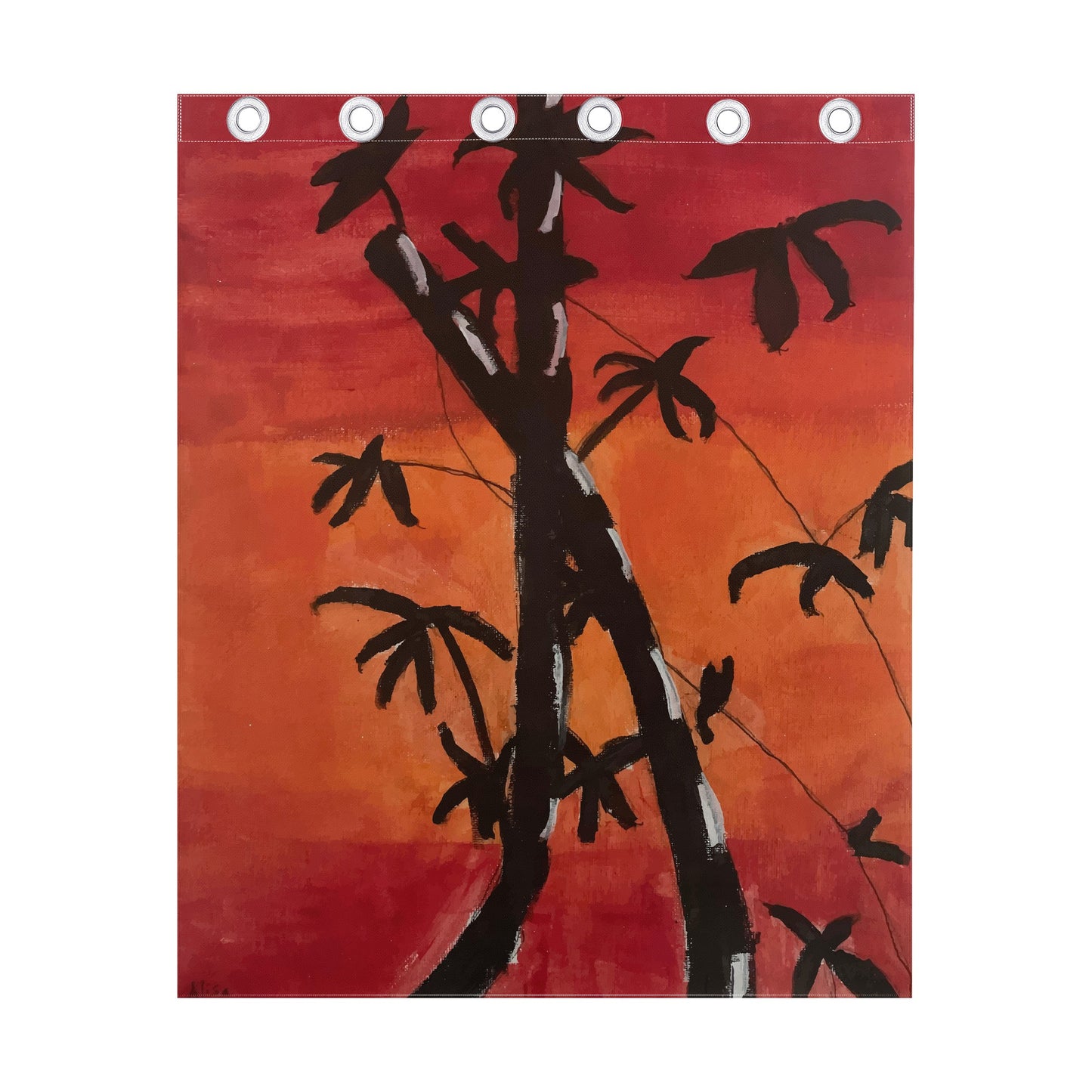 Bamboo at Sunset Short Curtains | Home Decor