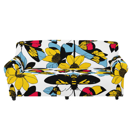 Bees and Sunflowers Sofa Protector Cover L Size