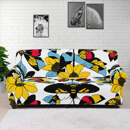 Bees and Sunflowers Sofa Protector Cover L Size