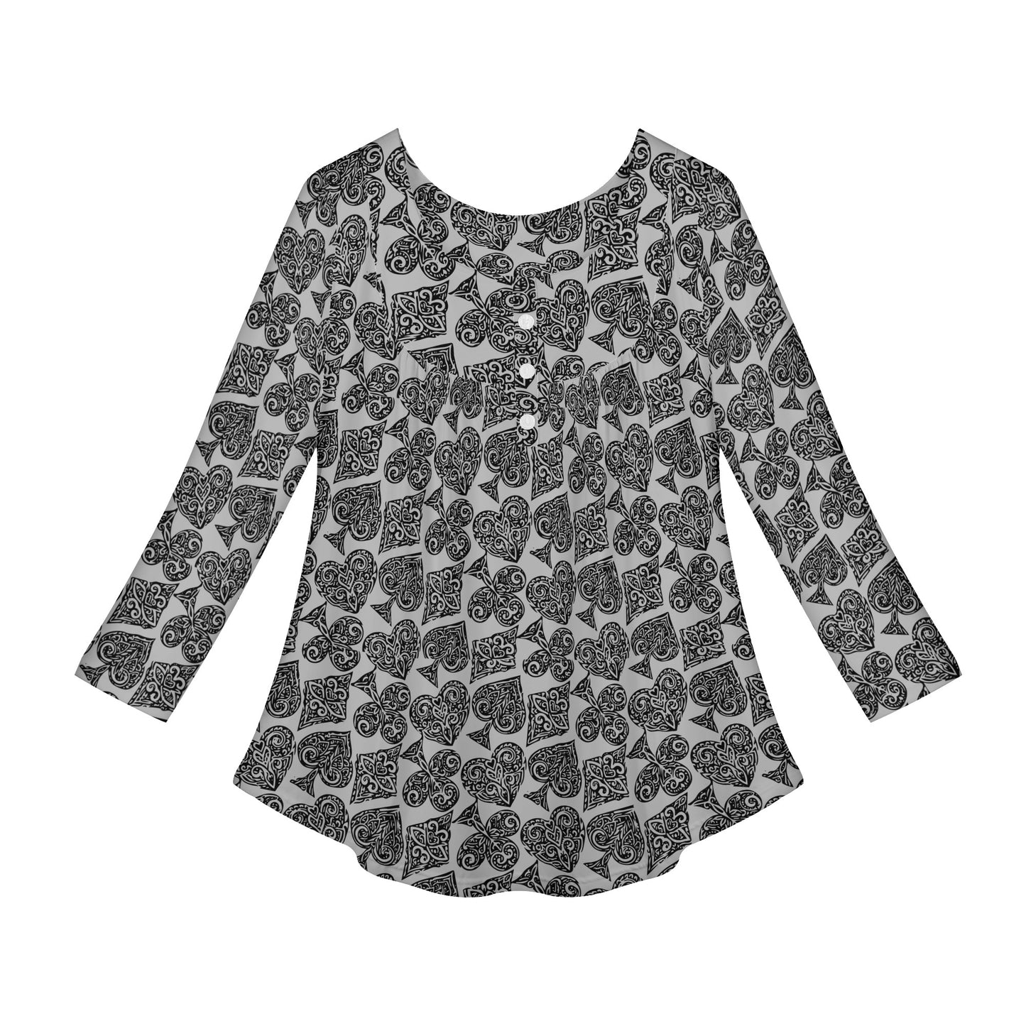 Poker Women Long Sleeve Shirt - Luxtrini, LLC