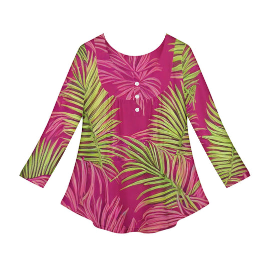 Sago Palm Women Long Sleeve Shirt