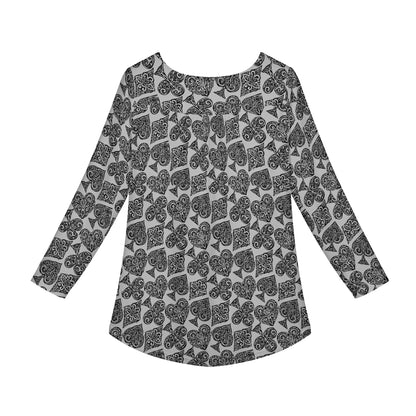 Poker Women Long Sleeve Shirt - Luxtrini, LLC