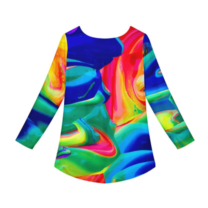 Rainbow Confusion Women Long Sleeve Shirt