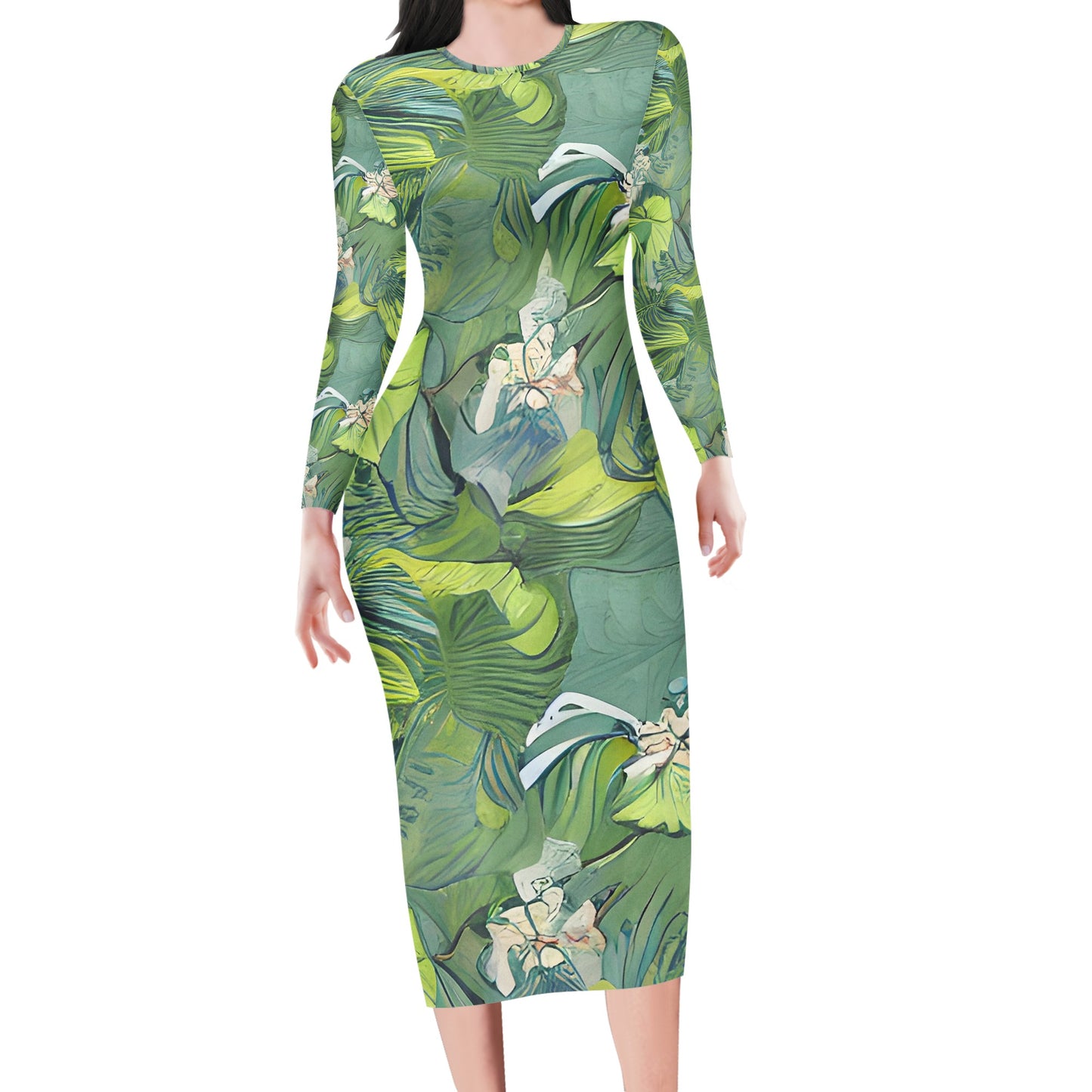 American Lotus Women Bodycon Midi Sheath Dress - Luxtrini, LLC