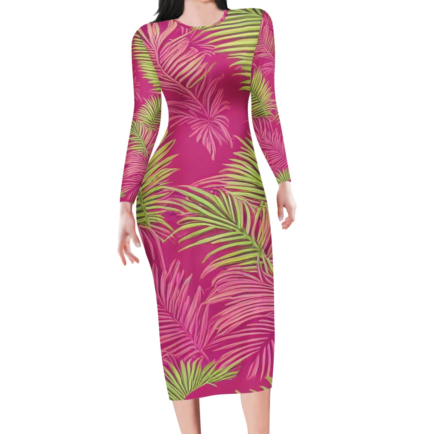 Sago Palm Women Bodycon Midi Sheath Dress - up to 4XL