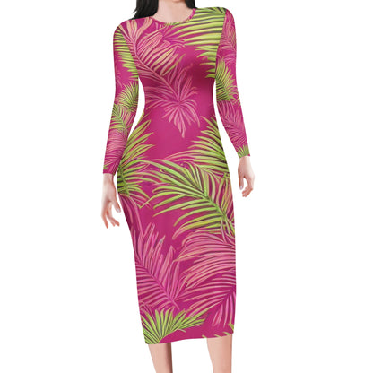 Sago Palm Women Bodycon Midi Sheath Dress - up to 4XL