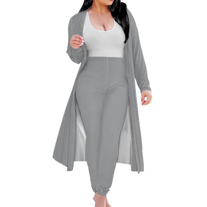 Silver Gray Women Overalls Sportwear