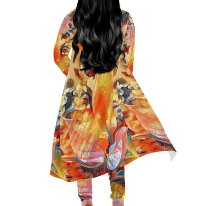 Golden Peace Lily Women Overalls Sportwear