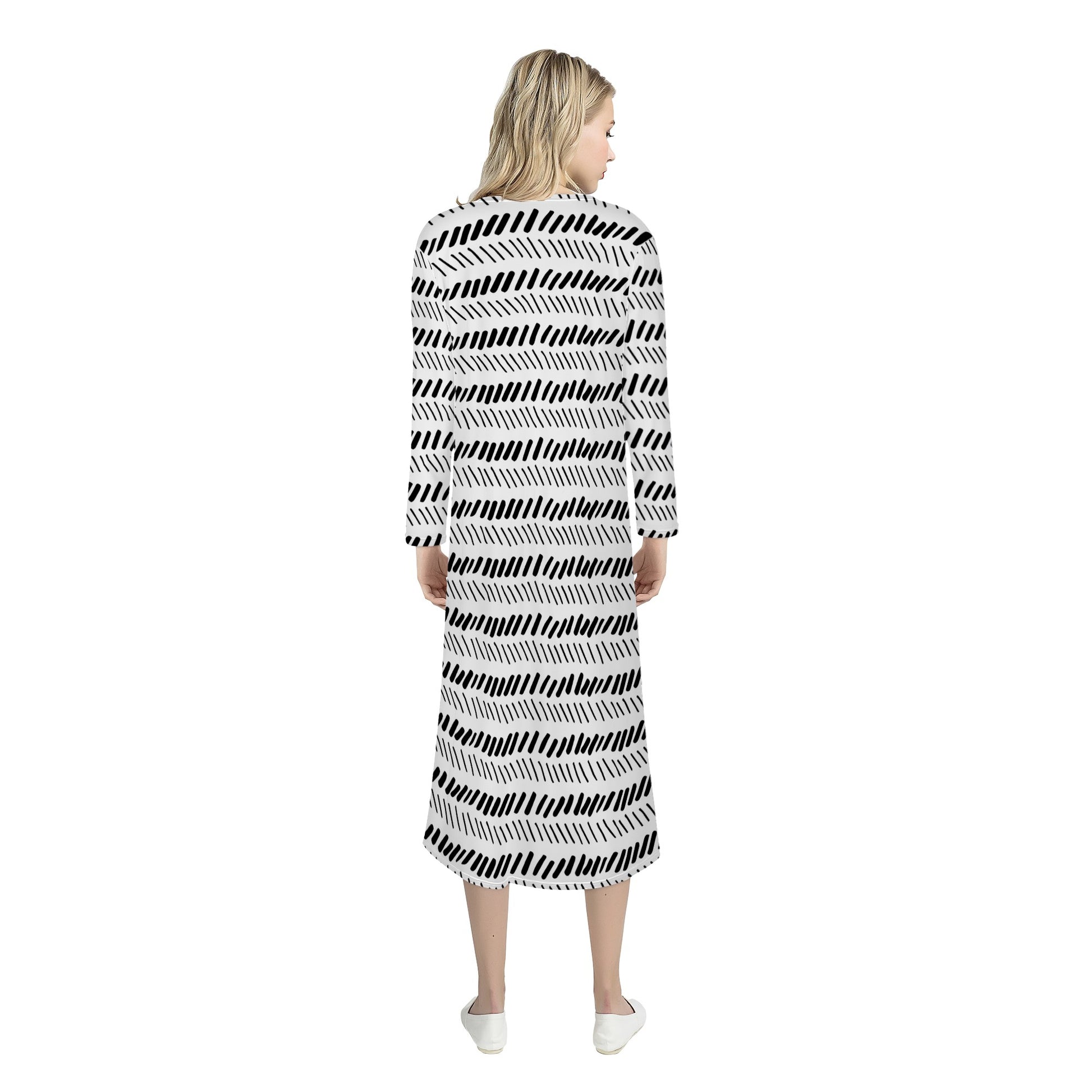 African Mudcloth Women's Casual Long Open Front Cardigan - Luxtrini, LLC