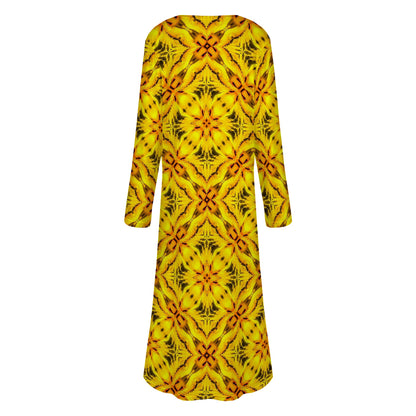 Yellow Toghu: Cameroon Women's Casual Long Open Front Cardigan