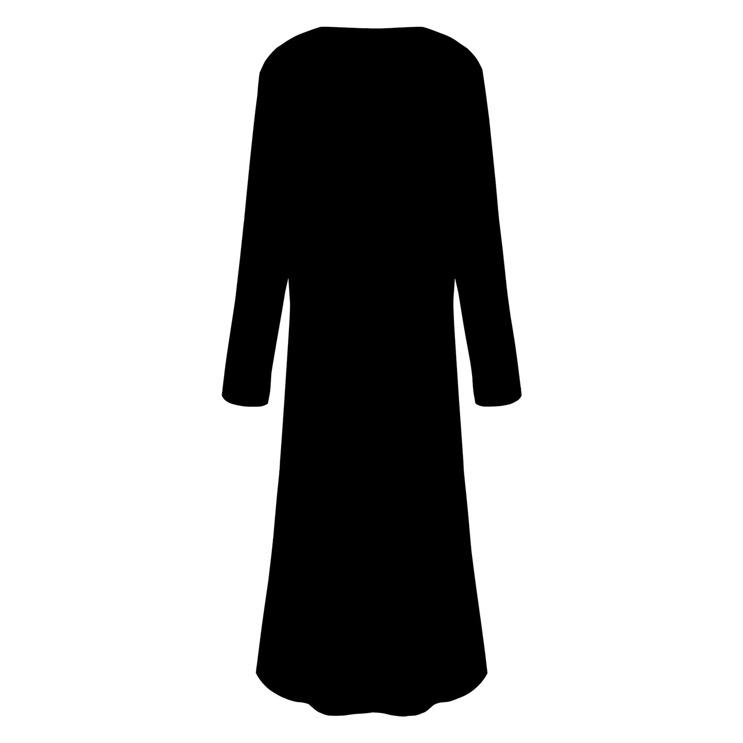 Black - Women's Casual Long Open Front Cardigan