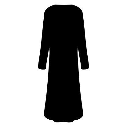 Black - Women's Casual Long Open Front Cardigan