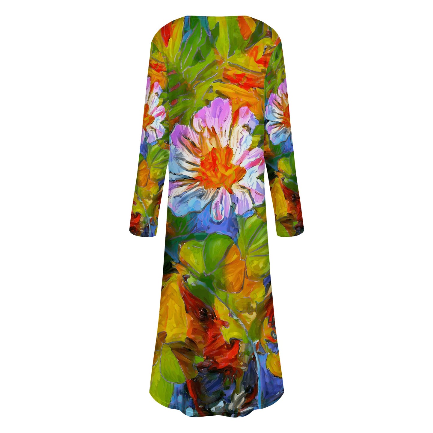 Petunia Flower Women's Casual Long Open Front Cardigan