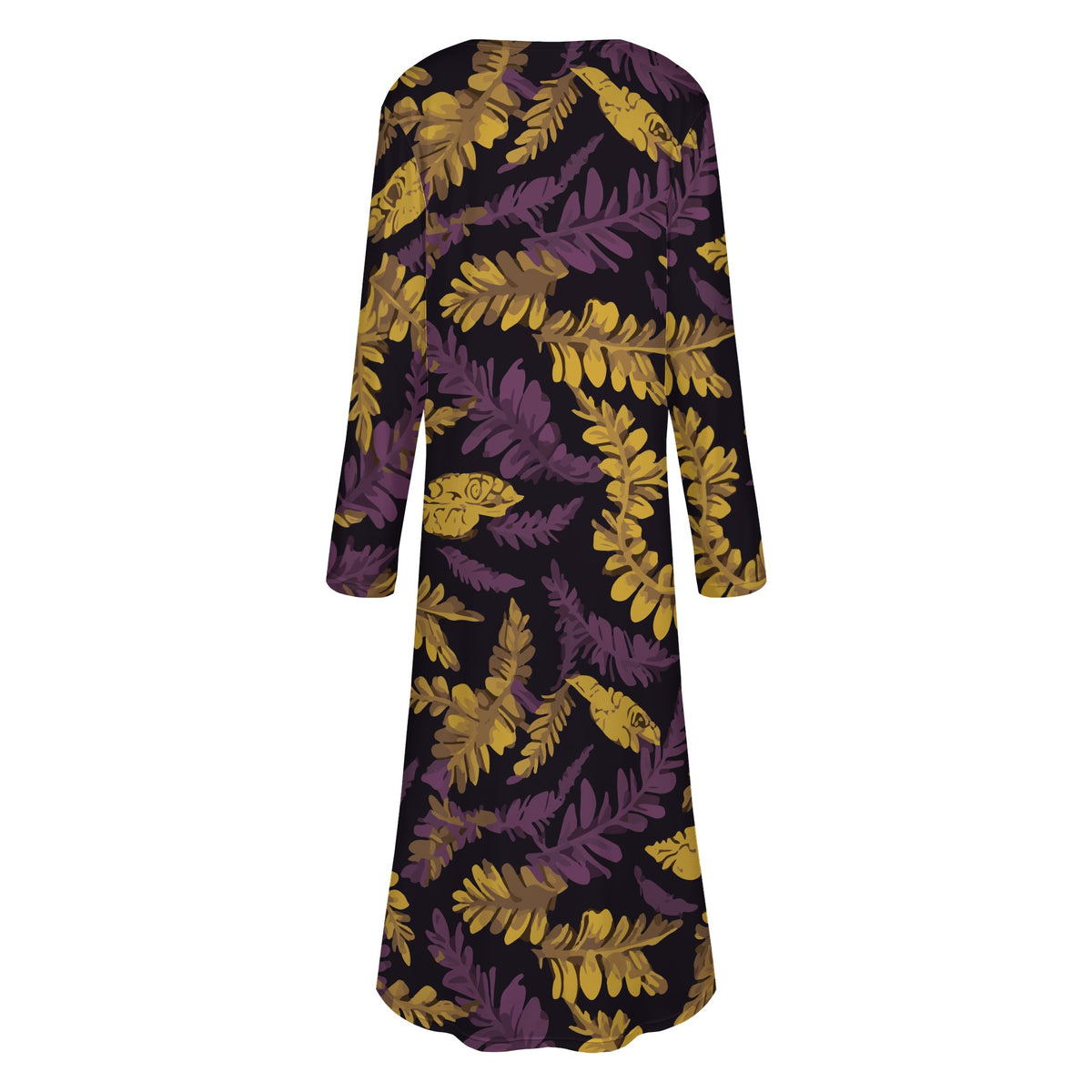 Lauae Purple and Yellow Women's Casual Long Open Front Cardigan