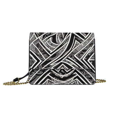 Black and White Polynesian Cross body handbag