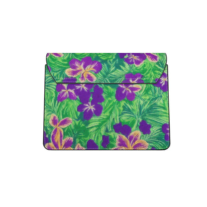 Blue Flag Iris on Green Cross body handbag - Luxtrini, LLC